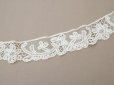 画像2: アンティーク レース 花とリボンのガーランド 手編みのボビンレース＆ニードルレース 1.4m 生成り (2)