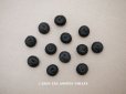 画像1: アンティーク シルク製 くるみボタン 12mm 黒 6ピースのセット  (1)