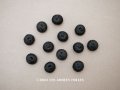 アンティーク シルク製 くるみボタン 12mm 黒 6ピースのセット 