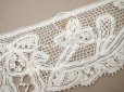 画像8: アンティーク レース 花とリボンのガーランド 手編みのボビンレース＆ニードルレース 1.4m 生成り