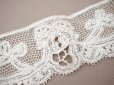 画像5: アンティーク レース 花とリボンのガーランド 手編みのボビンレース＆ニードルレース 1.4m 生成り