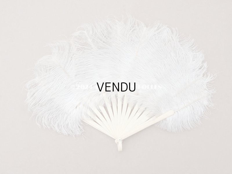 画像2: アンティーク ドール用 フェザーのファン 扇子