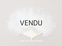 アンティーク ドール用 フェザーのファン 扇子