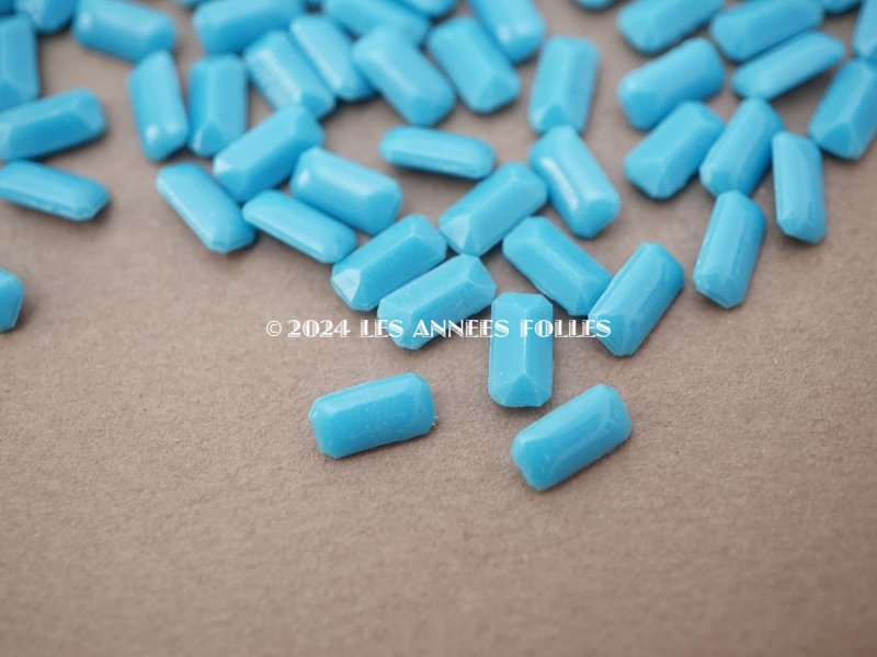 画像6: 【クリスマスセール2024対象外】アンティーク ラインストーン ターコイズブルー