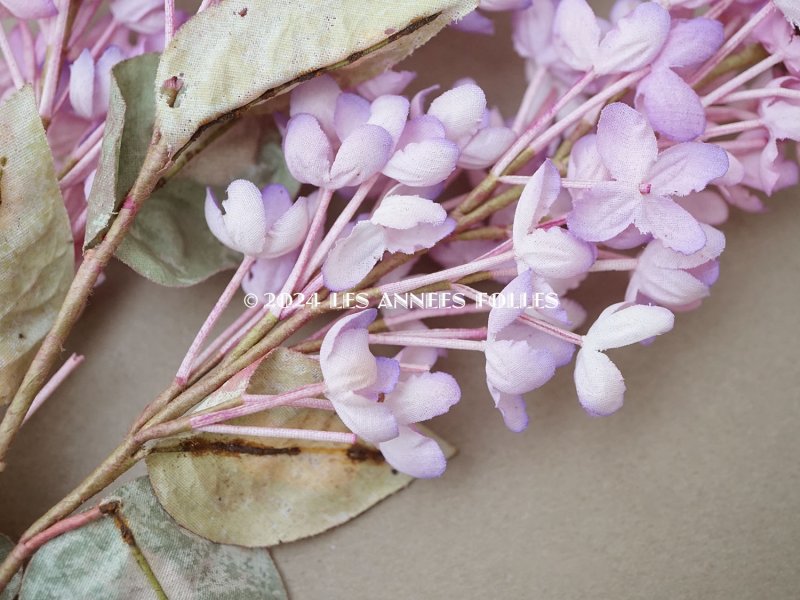 画像6: 【クリスマスセール2024対象外】アンティーク ライラックの大きな布花 パウダーピンク&パープル