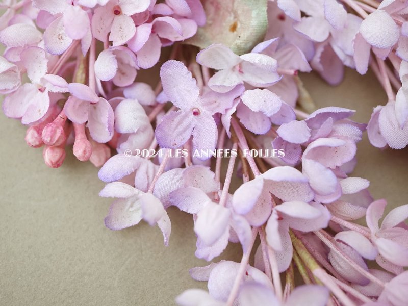 画像4: 【クリスマスセール2024対象外】アンティーク ライラックの大きな布花 パウダーピンク&パープル