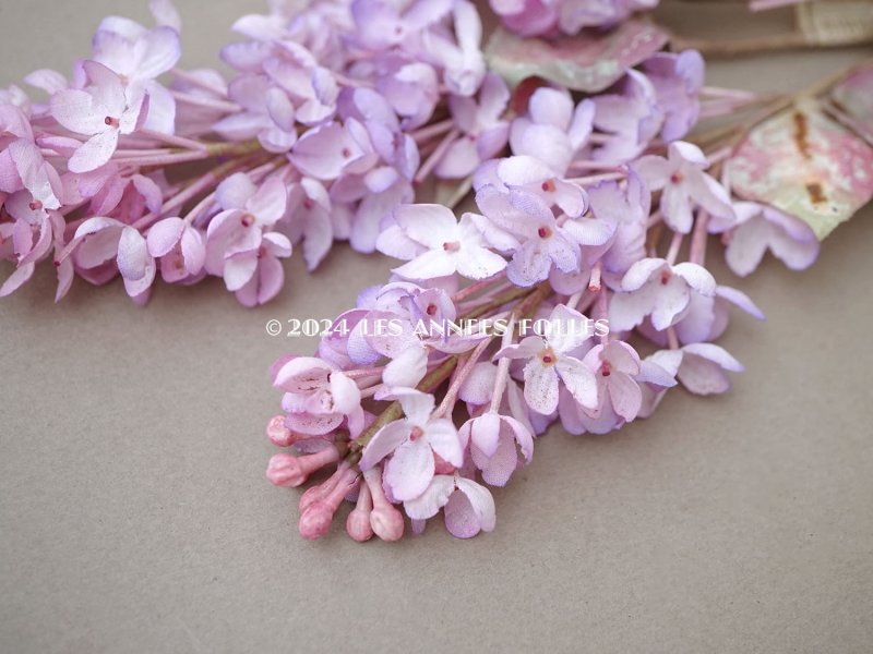 画像3: 【クリスマスセール2024対象外】アンティーク ライラックの大きな布花 パウダーピンク&パープル