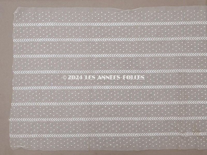 画像5: 【クリスマスセール2024対象外】アンティーク ドット刺繍入り チュールレース  生成り 43×100cm