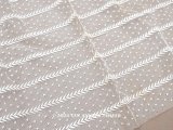 【クリスマスセール2024対象外】アンティーク ドット刺繍入り チュールレース  生成り 43×100cm