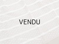 【クリスマスセール2024対象外】アンティーク ドット刺繍入り チュールレース  生成り 43×100cm