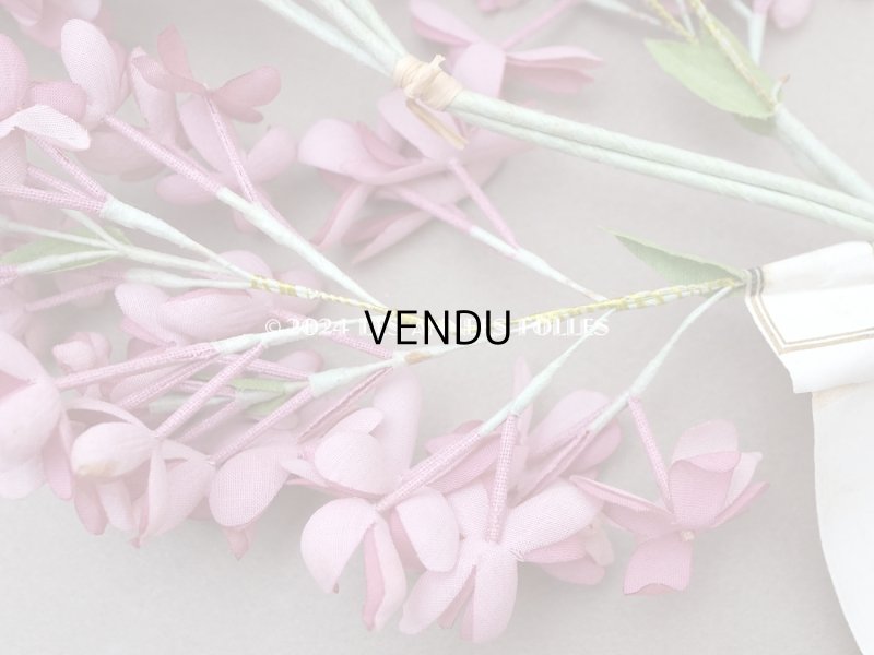 画像12: 【クリスマスセール2024対象外】アンティーク ライラックの大きな布花 オールドローズ