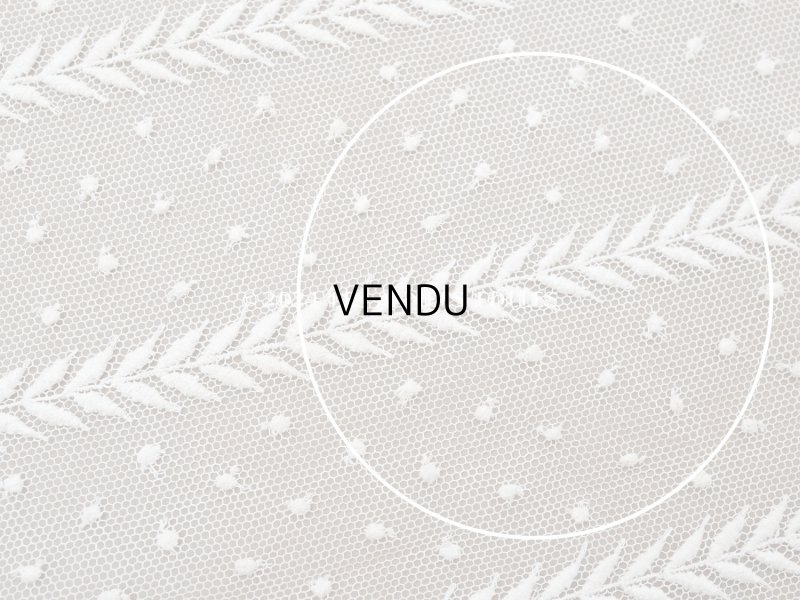 画像7: 【クリスマスセール2024対象外】アンティーク ドット刺繍入り チュールレース  生成り 43×100cm