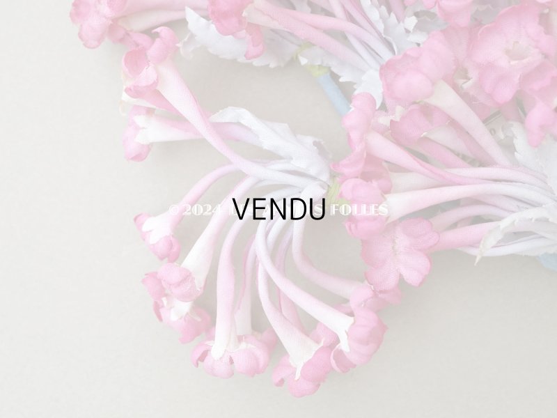 画像5: 【クリスマスセール2024対象外】アンティーク ピンクの大きな布花 花魁草 ラベル付き