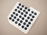 【クリスマスセール2024対象外】アンティーク シルク製 9mm くるみボタン 黒 6ピースのセット 