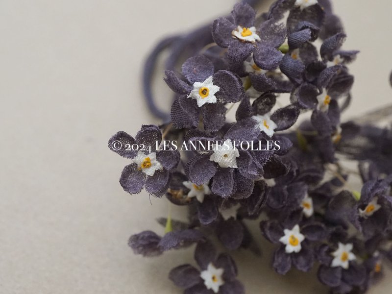 画像3: アンティーク オーガンジーの布花 40輪 深紫 