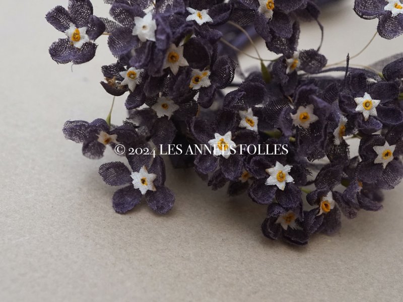 画像4: アンティーク オーガンジーの布花 40輪 深紫 