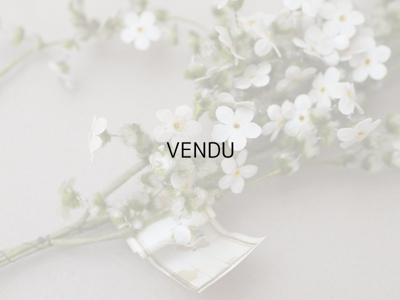 画像5: アンティーク 大きなブーケ オフホワイトの小さな布花 ラベル付き