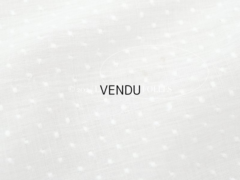 画像7: アンティーク  とても小さなドット刺繍入り コットン生地  92×142cm