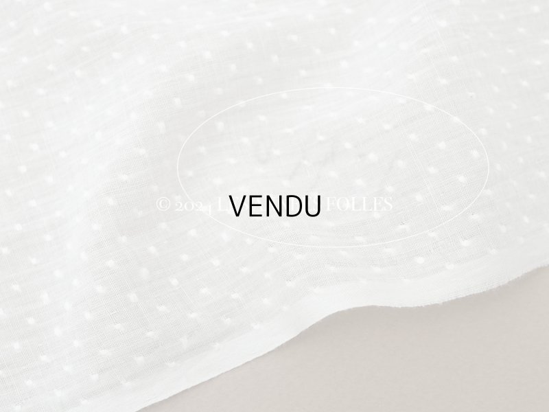 画像6: アンティーク  とても小さなドット刺繍入り コットン生地  92×142cm