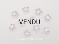 アンティーク 布花 ベルベットの花びら 9〜10ピースのセット グレイッシュパープル 18mm