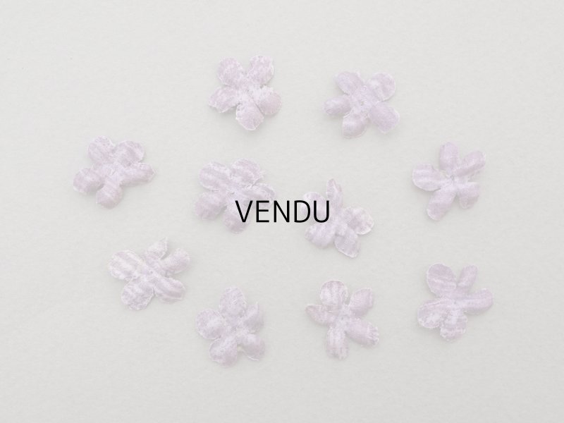 画像3: アンティーク 布花 ベルベットの花びら 9〜10ピースのセット グレイッシュパープル 18mm