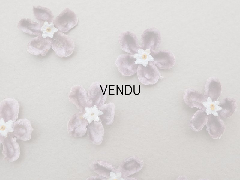 画像2: アンティーク 布花 ベルベットの花びら 9〜10ピースのセット グレイッシュパープル 18mm