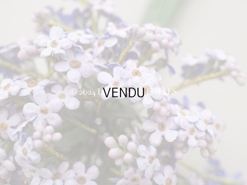 画像11: アンティーク 大きなブーケ ラヴェンダー色 小さな勿忘草の布花 200輪 ラベル付き 