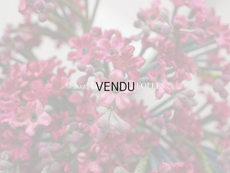 画像4: アンティーク 大きなブーケ ラズベリーピンク 小さな布花 165輪 ラベル付き 