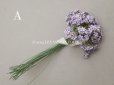 画像2: アンティーク 大きなブーケ ラヴェンダー色 小さな勿忘草の布花 200輪 ラベル付き  (2)