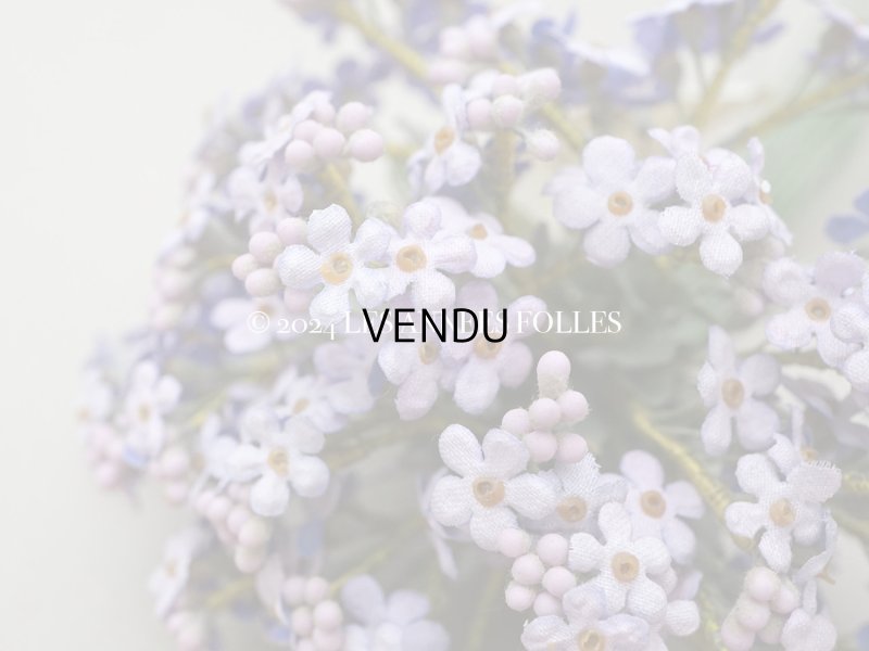 画像5: アンティーク 大きなブーケ ラヴェンダー色 小さな勿忘草の布花 200輪 ラベル付き 