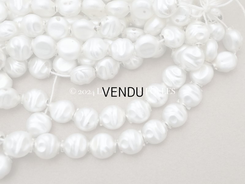 画像7: アンティーク スフレビーズ バロック シルバー 8mm 吹きガラス製ビーズ