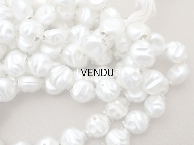 画像5: アンティーク スフレビーズ バロック シルバー 8mm 吹きガラス製ビーズ