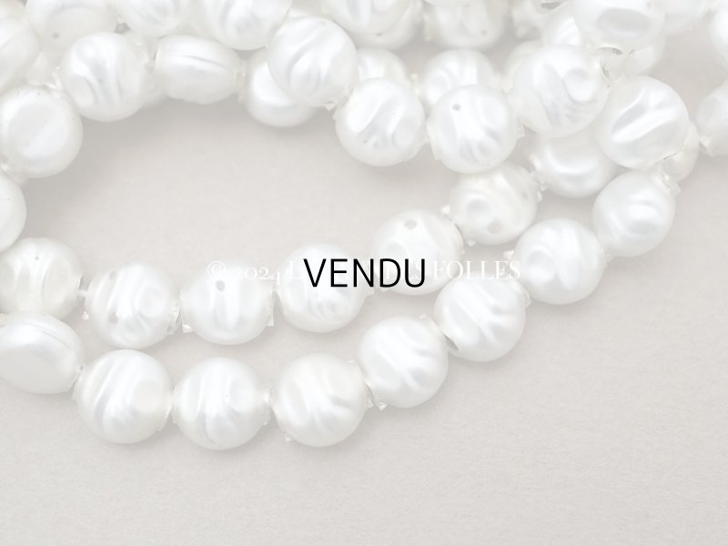 画像3: アンティーク スフレビーズ バロック シルバー 8mm 吹きガラス製ビーズ