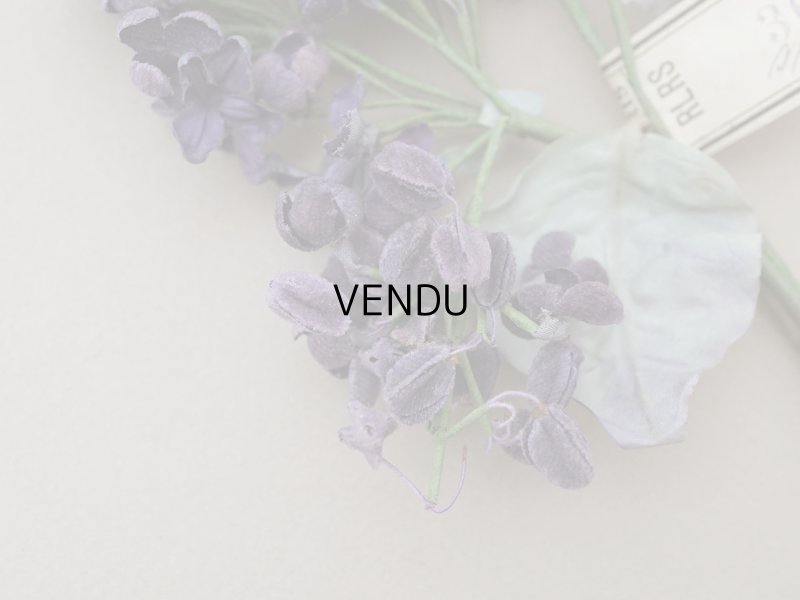 画像9: アンティーク ライラックの大きな布花 紫 ラベル付きシルク＆ベルベット