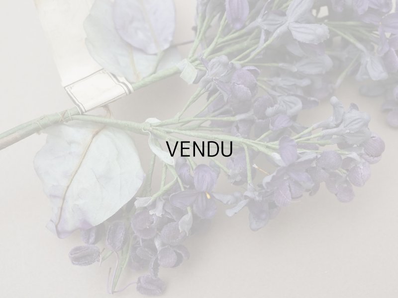 画像5: アンティーク ライラックの大きな布花 紫 ラベル付きシルク＆ベルベット