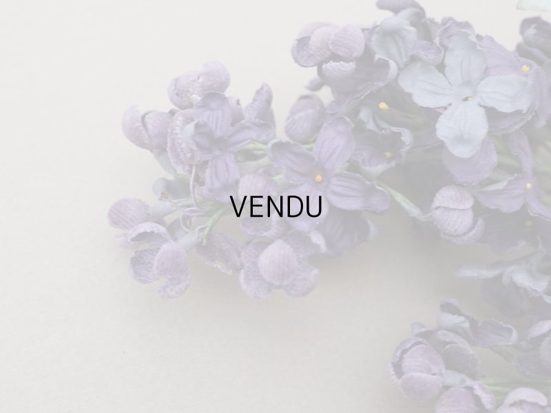 画像11: アンティーク ライラックの大きな布花 紫 ラベル付きシルク＆ベルベット