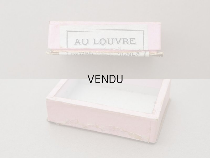 画像5: アンティーク ガラスの蓋の紙箱 - AU LOUVRE -