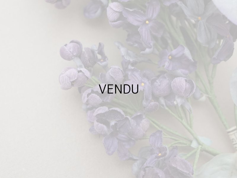 画像10: アンティーク ライラックの大きな布花 紫 ラベル付きシルク＆ベルベット