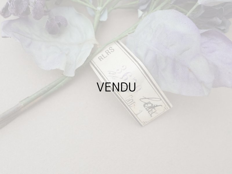 画像6: アンティーク ライラックの大きな布花 紫 ラベル付きシルク＆ベルベット