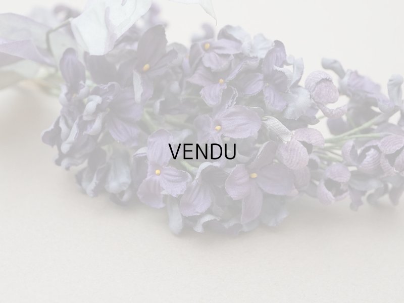 画像13: アンティーク ライラックの大きな布花 紫 ラベル付きシルク＆ベルベット