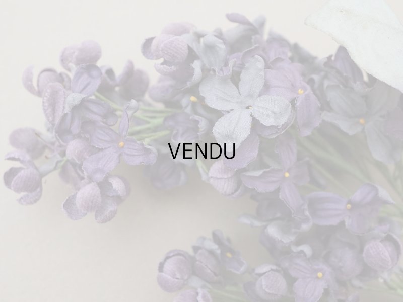 画像8: アンティーク ライラックの大きな布花 紫 ラベル付きシルク＆ベルベット