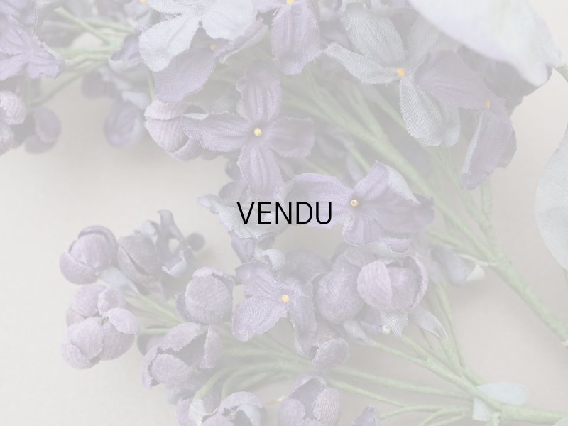 画像7: アンティーク ライラックの大きな布花 紫 ラベル付きシルク＆ベルベット