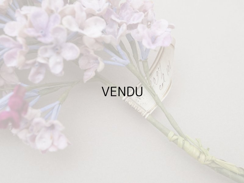 画像5: アンティーク ライラックの大きな布花 ベルベット 薄紫 ラベル付き