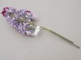 画像8: アンティーク ライラックの大きな布花 ベルベット 薄紫 ラベル付き