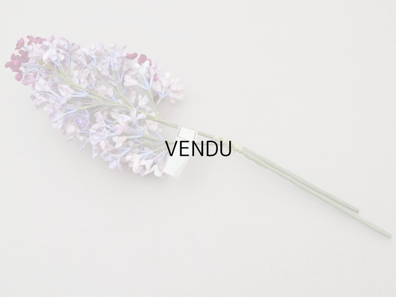 画像8: アンティーク ライラックの大きな布花 ベルベット 薄紫 ラベル付き