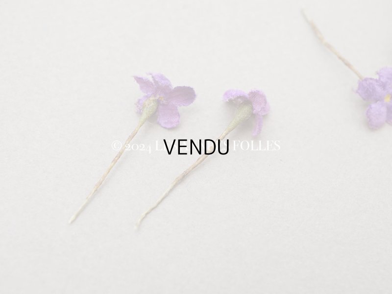 画像5: アンティーク 勿忘草の小さな布花 薄紫 10ピースのセット 約13mm