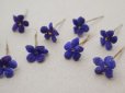 画像3: アンティーク 勿忘草の小さな布花 青紫色 10ピースのセット 約13mm (3)