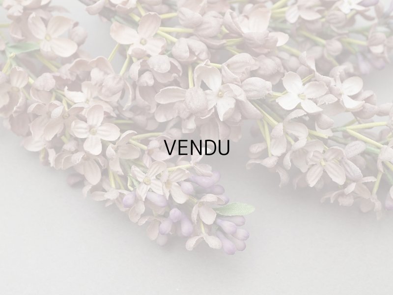 画像4: アンティーク ライラックの大きな布花 スモーキーピンク ラベル付き