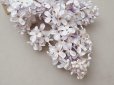 画像7: アンティーク ライラックの大きな布花 ホワイトパープル ラベル付き