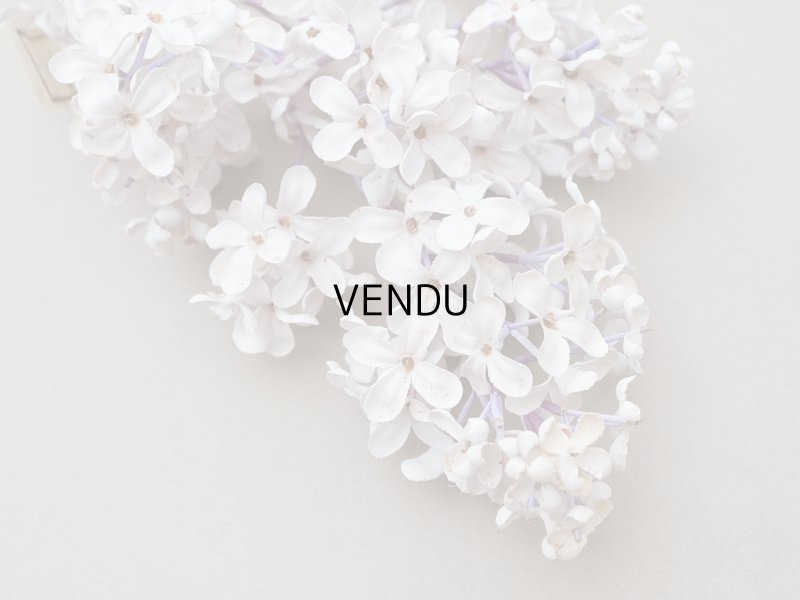 画像7: アンティーク ライラックの大きな布花 ホワイトパープル ラベル付き